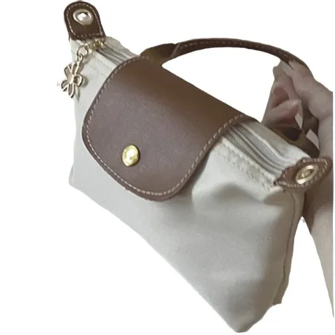 Niche-design Mini Dumpling Bag Lightweight Textured Water-Resistant Nylon Handbag Polyester Single Strap Crossbody Clutch for