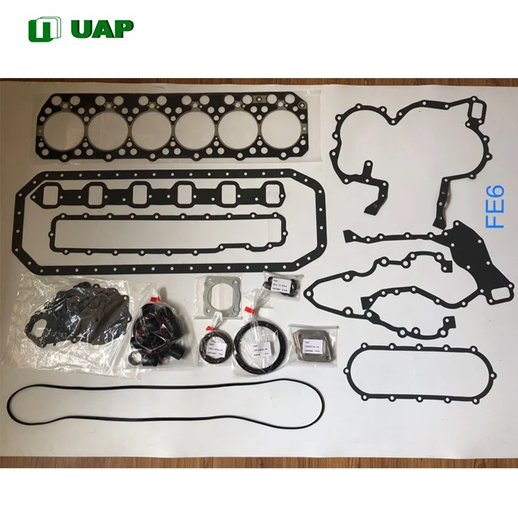 FE6Tディーゼルエンジンフルガスケットキットステンレス鋼10101