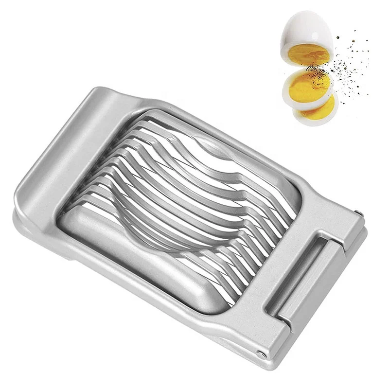 Kitchen Tools Handheld Metal Egg Cutter Stainless Steel Wire Egg Slicer for Hard Boiled Eggs