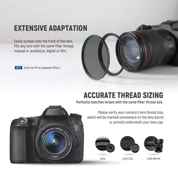 NEEWER 49-52mm 52-55mm 55-58mm 58-62mm 62-67mm 67-72mm 72-77mm Step-up and Step-down Ring 7PCS Step up Lens Filter Adapter Rings detail image