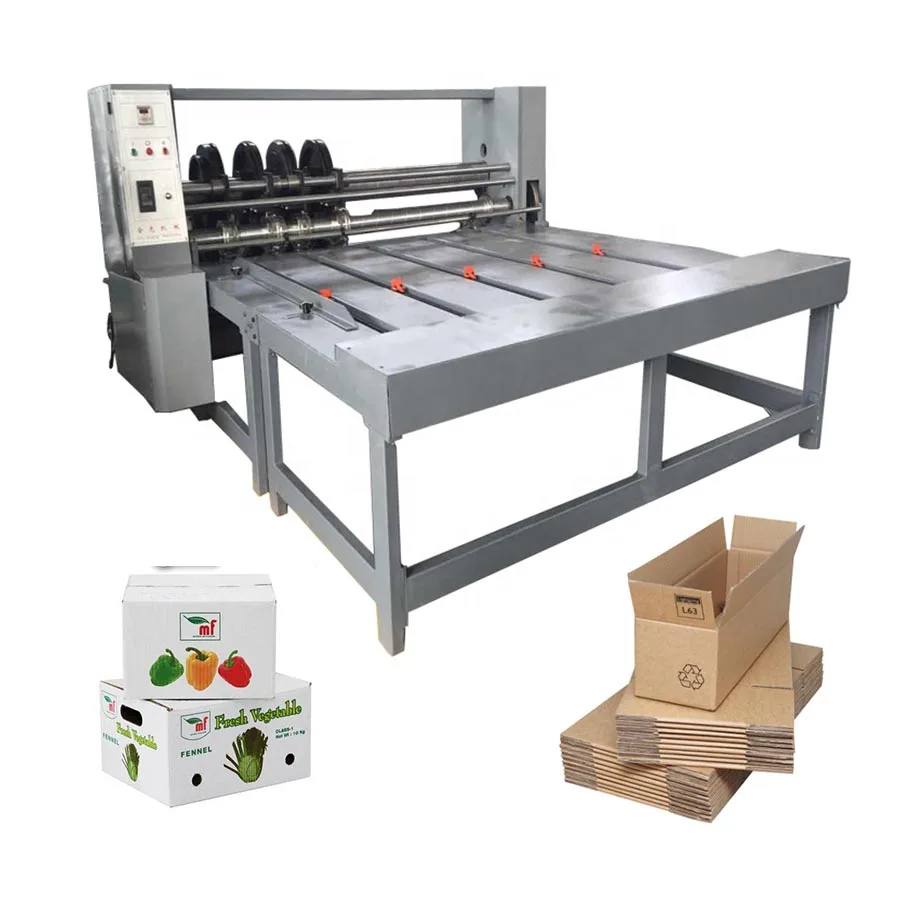 Fully Automatic Corrugated Box Packing Making Machine /paper Board Slotter Making Machine to Make Cardboard Boxes