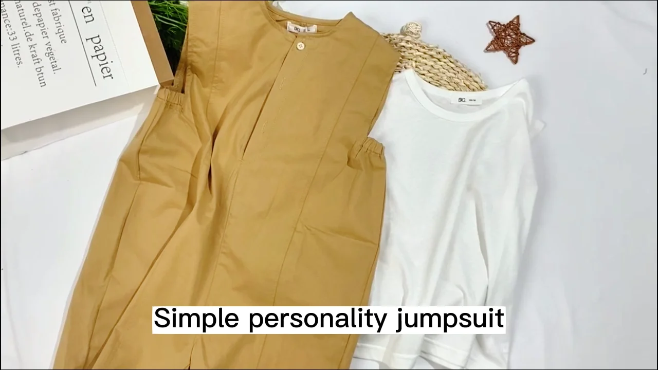 Summer 310 Years Kids Girl Clothing Solid Color Kids Wear Set Cargo