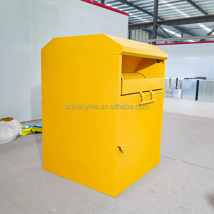 Wholesale Metal Steel Large Clothing Metal Donation Bin Buy Clothing