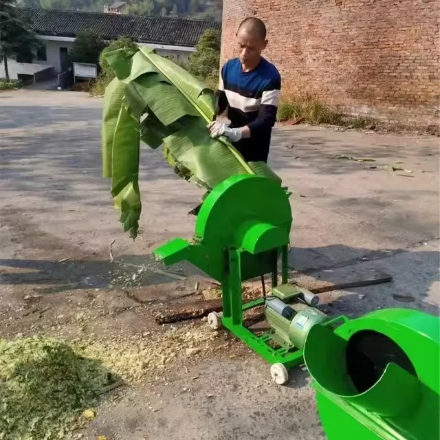 Banana Tree Comminutor Household Chicken and Duck Farming Plantain Rod Corn Straw Crusher Banana Tree Chopping Machine