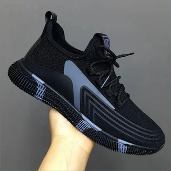 YATAI Boys black sneakers cheap comfortable running shoes wholesale