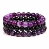 8mm Purple Line + bright stone + Amethyst