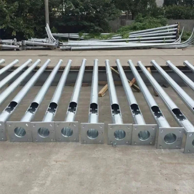 China Supplier Factory Galvanized Steel Street Light Pole Tapered Road Light Poles