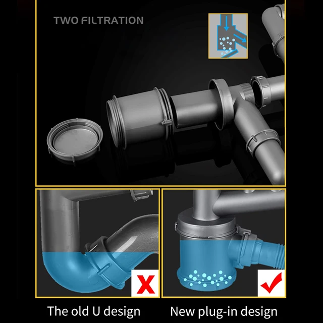 product oushunnuo supplies s  modern space saving insect and odor proof kitchen sink drainer pipe drainage siphon-4