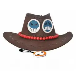 One Piece Portgaz D. Ace Cosplay Costume Set with Ace Cowboy Hat Halloween  Costume for Man 