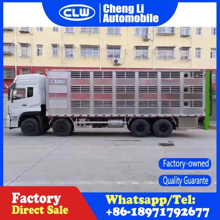 Dongfeng для перевозки скота и домашней птицы коров крупного рогатого грузовой автомобиль 8x4 сельскохозяйственных свиней