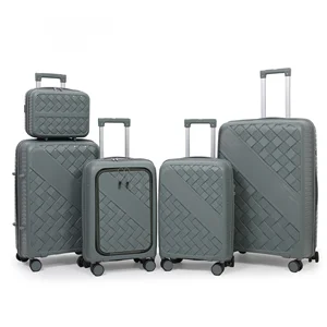 Unisex Luxury Vintage Trolley Suitcase Set Large Durable PP New Carry Zipper Travel Bags TSA Lock Special Design Luxury Vintage