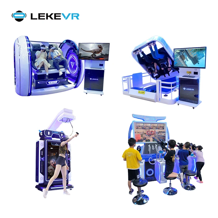 LEKE VR Flash Racing Motion Simulator 360 View Arcade Metaverse Kids Amusement Driving Experience Rides