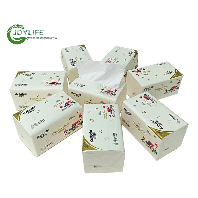 Cheap Cost Wholesale Customized Soft Pack Facial Tissue use as promotional gift advertising facial tissues paper