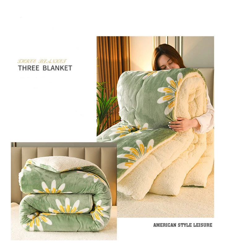 Super Warm Blanket 200x230cm Luxury Thick Blankets For Beds Fleece