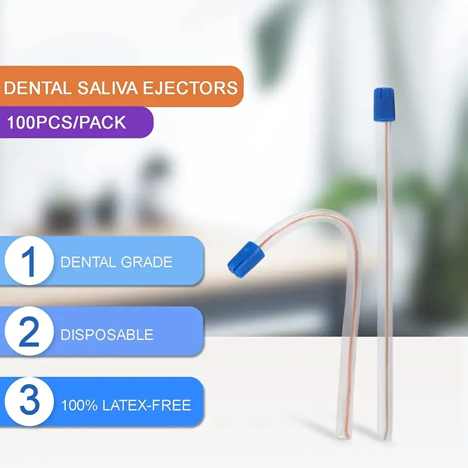 Dental Aspirator Tube Tool Disposable Saliva Ejector Low Volume Suction