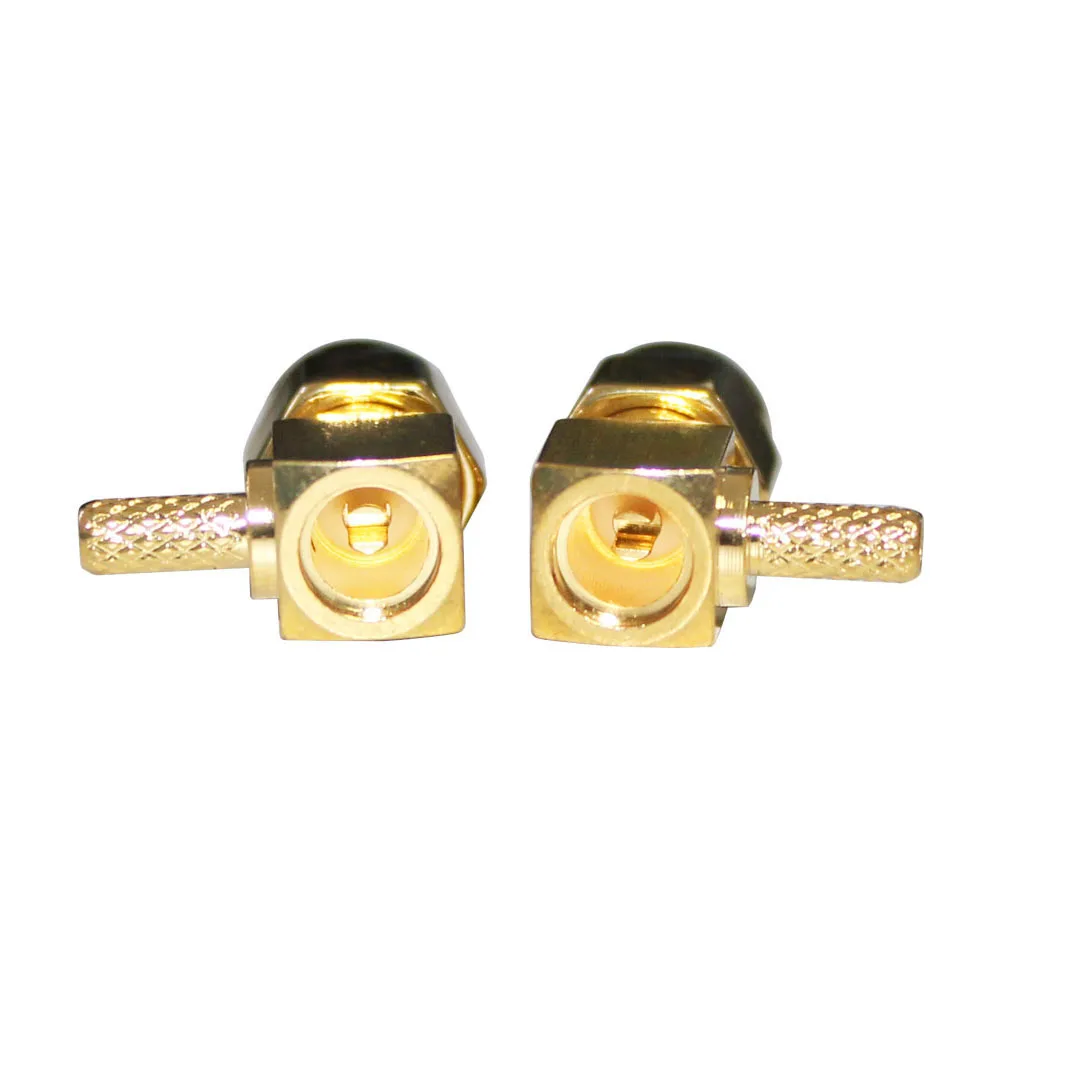 product accept design sma c jw15 connector rf copper gold plated right angle male sma connector for rg316 rg174-1