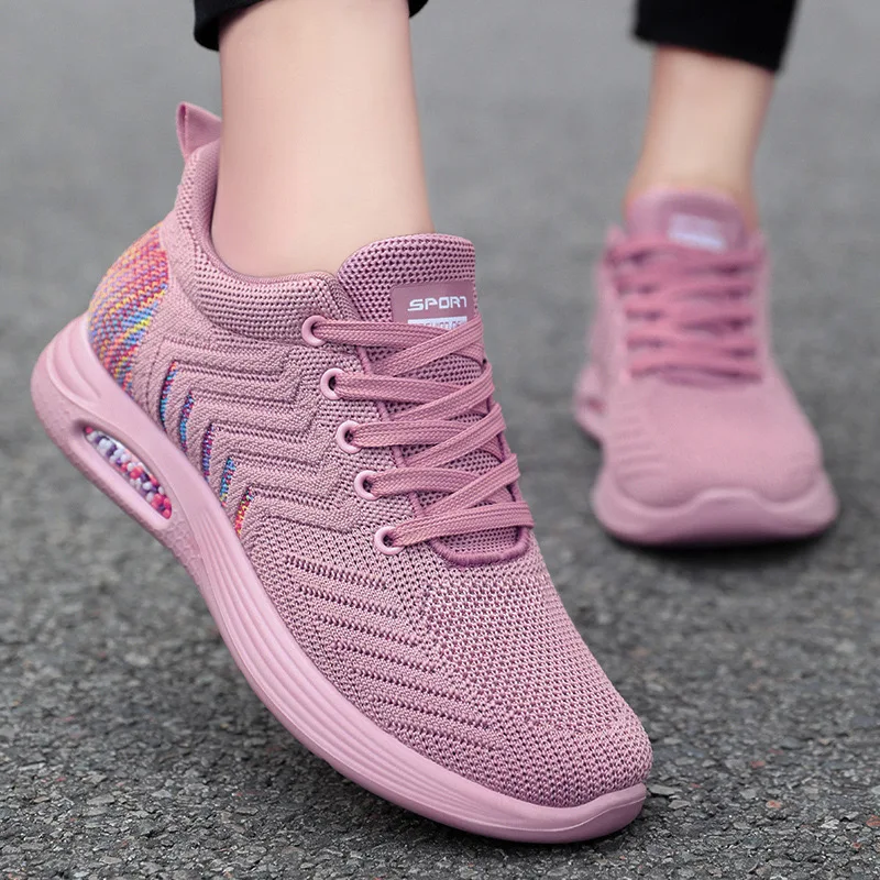 2024 New Fashion Women's Mesh Shoes Ladies Sports Shoes Trendy Air Cushion ladies casual shoe