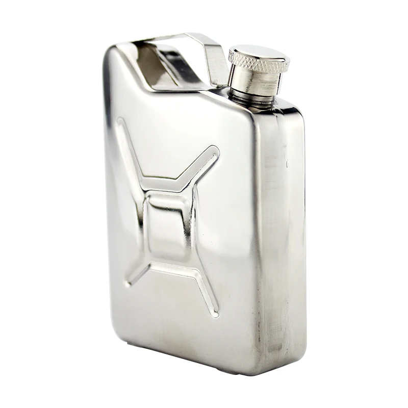 5oz Stainless Steel Jerry Can Hip Flask Liquor Whisky Pocket Bottle New 