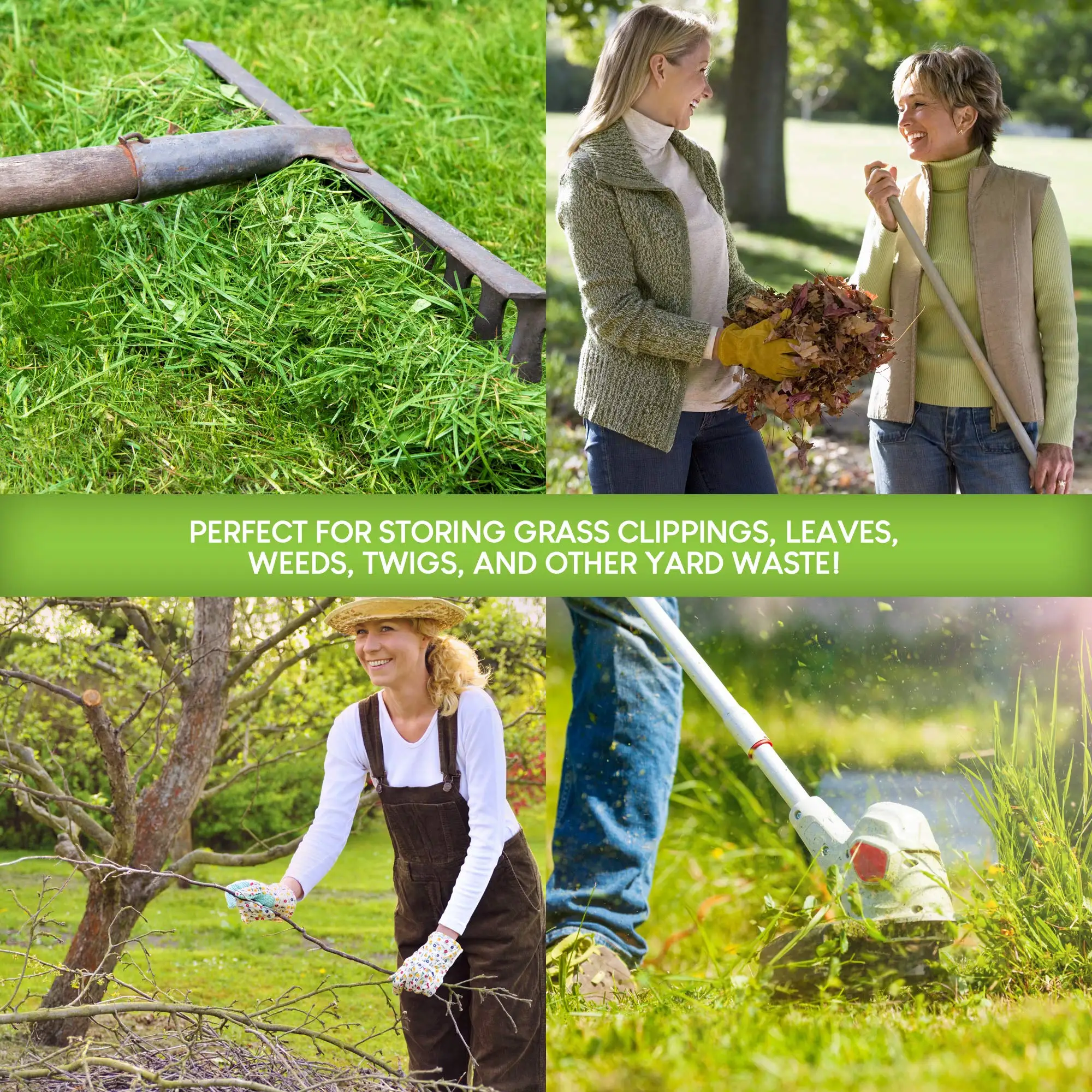 Extra Large Yard Waste Collect Heavy Duty Lawn And Leaf Bags Pack 5