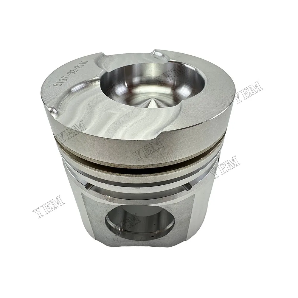 6D105-1 Piston With Pin Circlip 6137-32-2110 Suitable for Komatsu High Performance Engine Parts 6