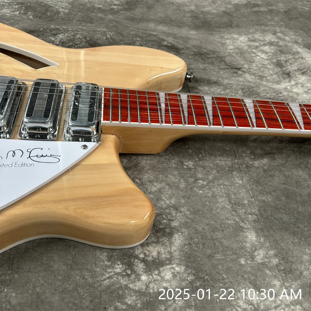 Minyu 12 String Ricken 370 Electric Guitar/Electrica Guitarra in Wood Color