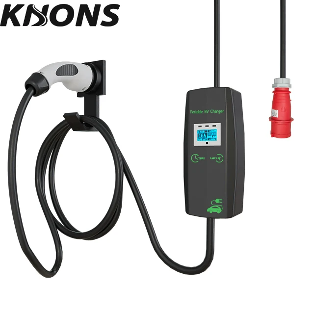 New 3.7/7KW Portable EV Charger Type 2 Cable 62196 220V/380V 5M
