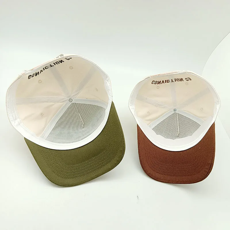 Custom Two-Tone OTTO Woven Patch Baseball Cap 5 Panel Structured Caps White Logo High Quality Sport Gorras Trucker Hats