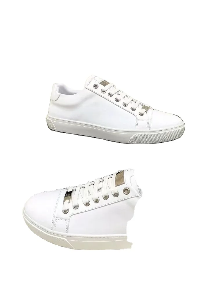 Trendy Brand Summer Breathable Leather Casual Shoes, Fashionable Soft Soled Anti slip Versatile Board Shoes