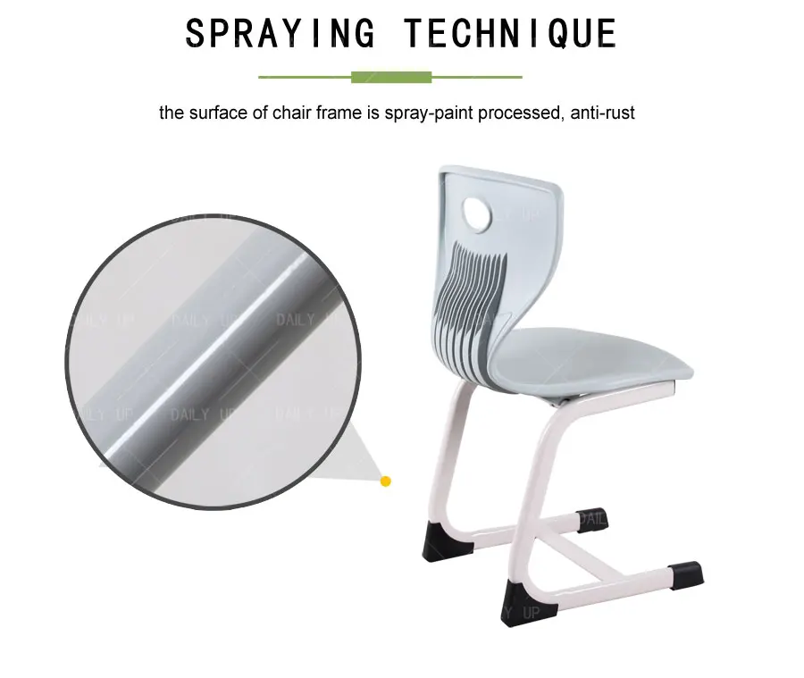 Sled Student Study Chair Bow Shaped Classroom Training Chair Conference Meeting Chair For Primary School Library Reading Room