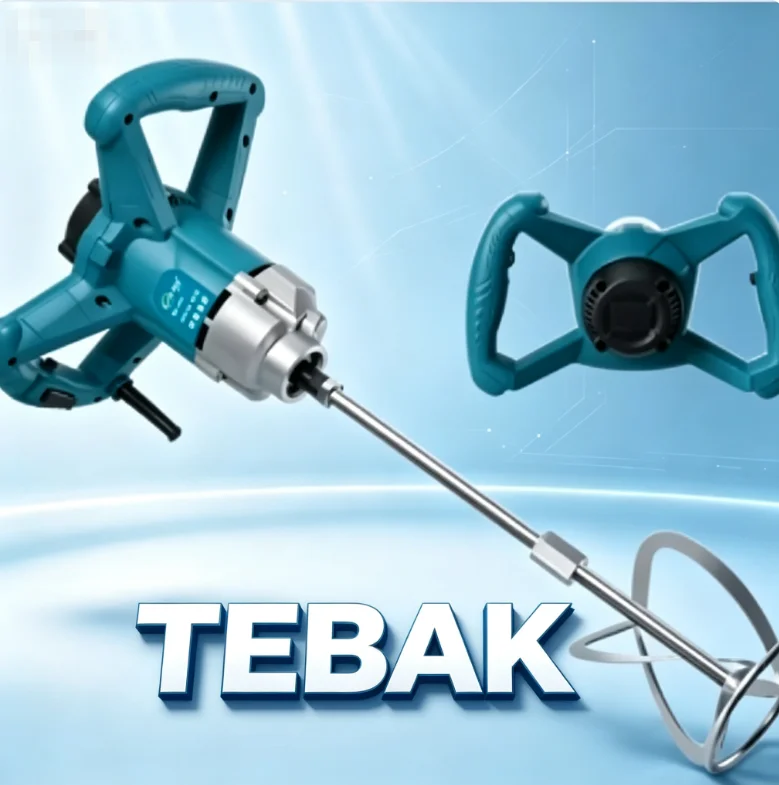 TEBAK Handheld Electric Mixer, Professional Automatic Mixer, Suitable for Paint, Cement, and Mortar