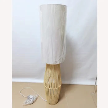 Home/hotel decoration paper rope weave base column shade standing floor lamp