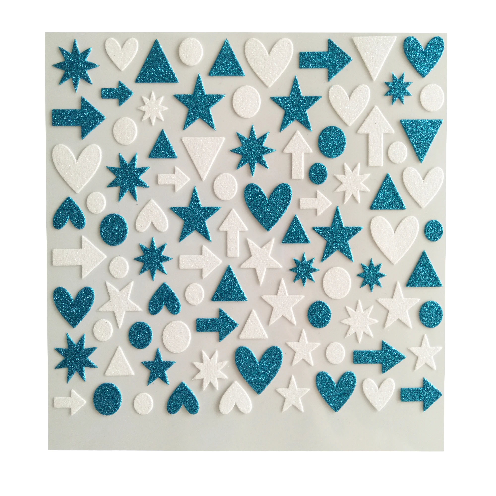 儿童可爱3D图案装饰星星闪光心形贴纸剪贴簿装饰, image size:2000x2000