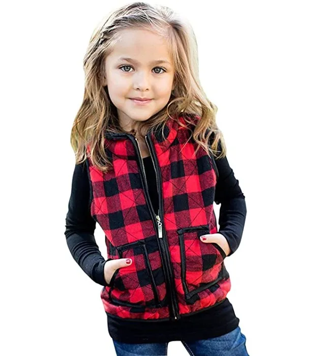 Caitefaso Girls kids Warm Vest Cute Puffer Jackets Lightweight Fall Clothes Winter Outerwear 