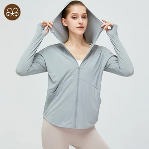 Quick-dry Cycling Running UPF 50+ Ice Cold Anti-uv Sunscreen Jacket With Hooded Summer Women UV Protection Clothing