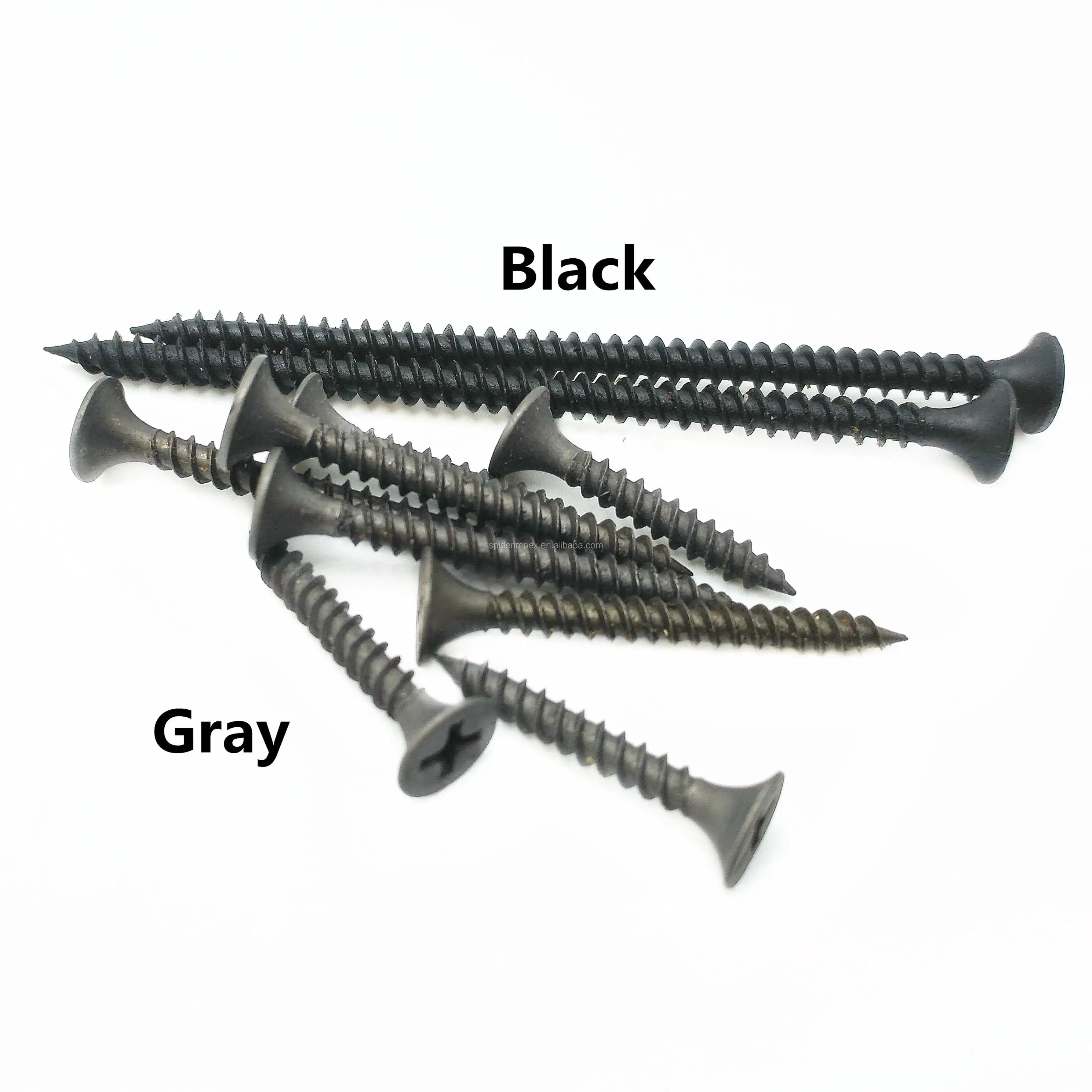 White Zinc Plated Fine Thread Self Drilling Drywall Screws With Bugle