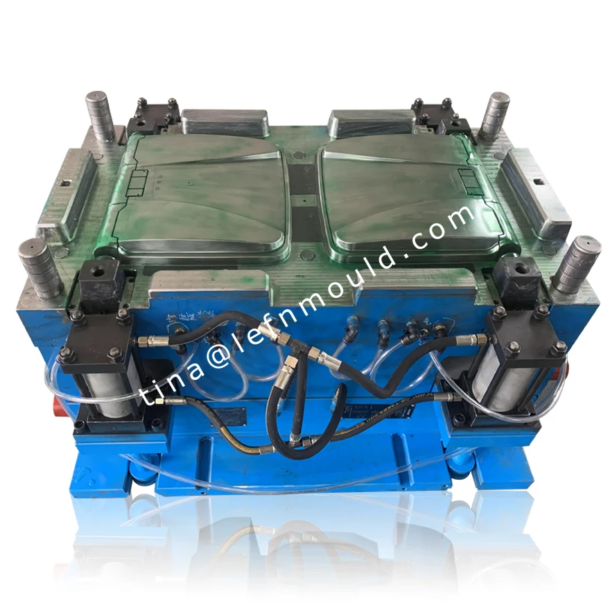 Хорошее качество пластиковая пресс-форма для мусорного бака с 2 емкостями