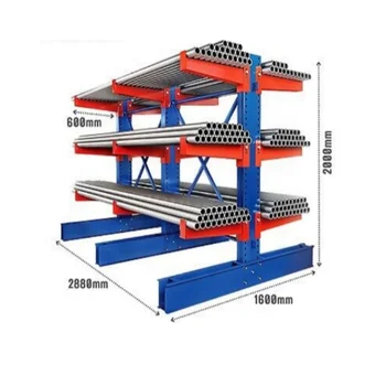 Double side 1500-3000kg Capacity cantilever racking system metal shelving unit heavy duty rack safety net for rack warehouse