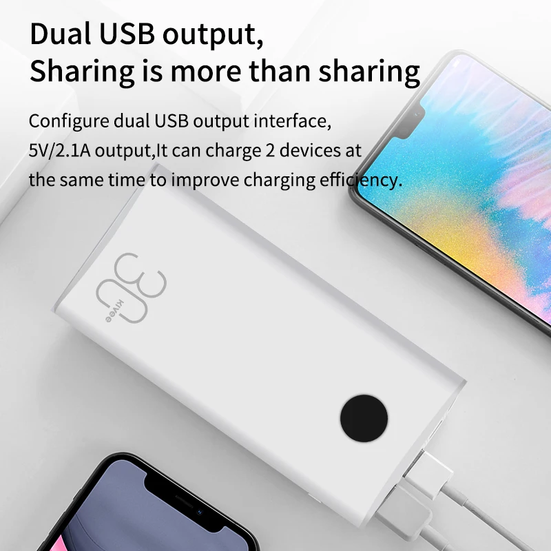 High Capacity Fast Charging Portable Mobile  Powerbank 30000 Mah Power Bank Battery Bank Charger