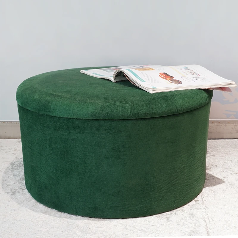 Stool New Sale Dining Round Modern Indoor Home Luxury Foot Step Gold Metal Chairs Velvet Ottoman Stools