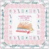 แผ่นรองหนังสือสีชมพูบลัชและสีเขียวอมฟ้าเข้มสำหรับกาแฟ