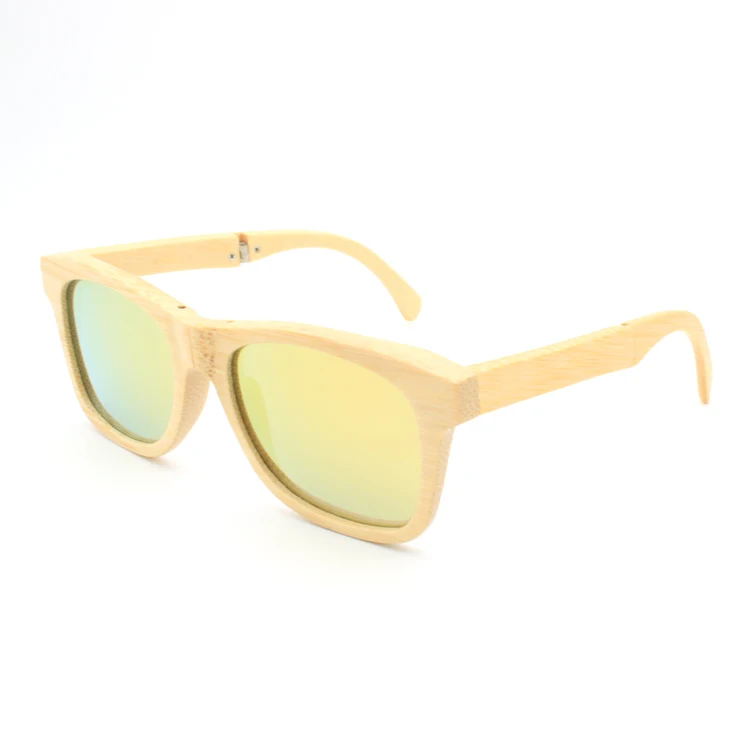 2019 Fashionable Design Your Own Polarized Folding Bamboo Sun Glasses Sunglasses