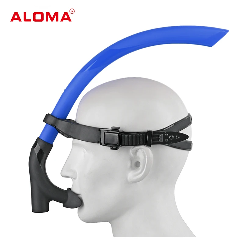 Aloma ODM OEM Freediving Buckle Color Swimming snorkeling Diving Certificate Tube Silicone wet Snorkels