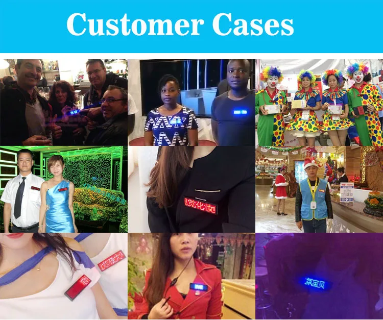 Programmable LED Name Badge Digital Running Text USB Insignia Scrolling Message Sign Led Price Tag