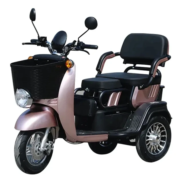 2023 Best 3 Wheel Passenger Tricycle Two Seat 48v Electric Tricycle Bike For Adults And Old People