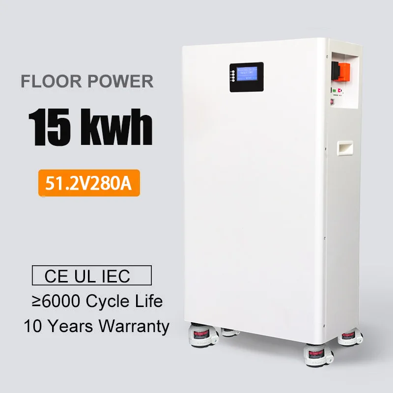 Powerwall 51,2 V 280 Ah 100 Ah Ess 2,5 kW 5 kW 10 kW 15 kW Lithium-ionbatterij 48 V Wandgemonteerde huisbatterij voor zonne-energieopslag