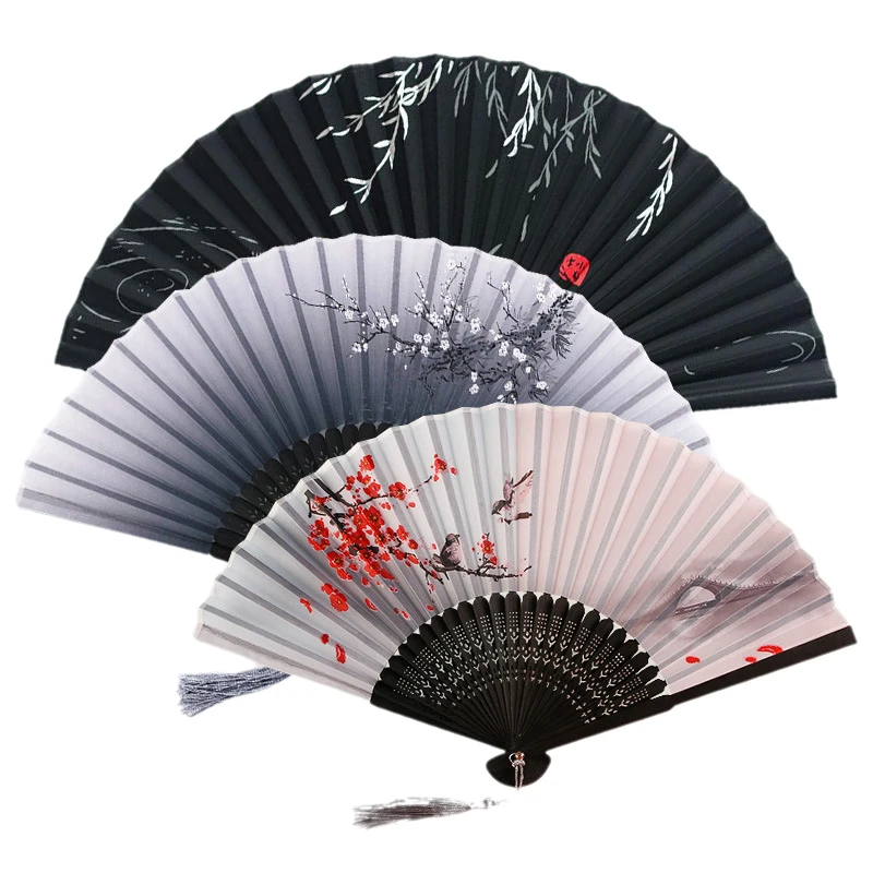 High Quality Wooden Paper Folding Bamboo Hand Fan Wholesale Custom