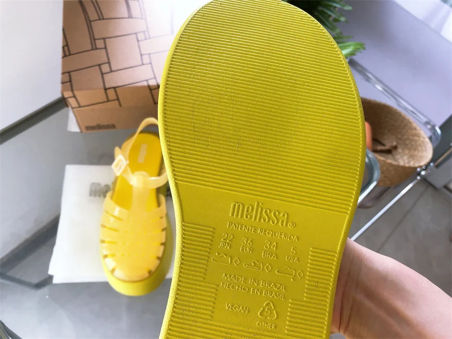 2023 New Melissa Women's Shoes Baotou Thick Bottom Roman Sandals Anti