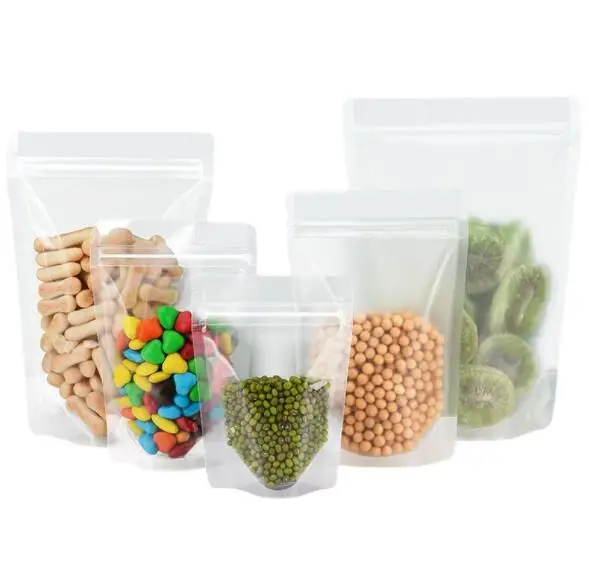 18x26 cm klare transparente Druck verschluss beutel Kunststoff verpackung Steh beutel mit Reiß verschluss| Alibaba.com