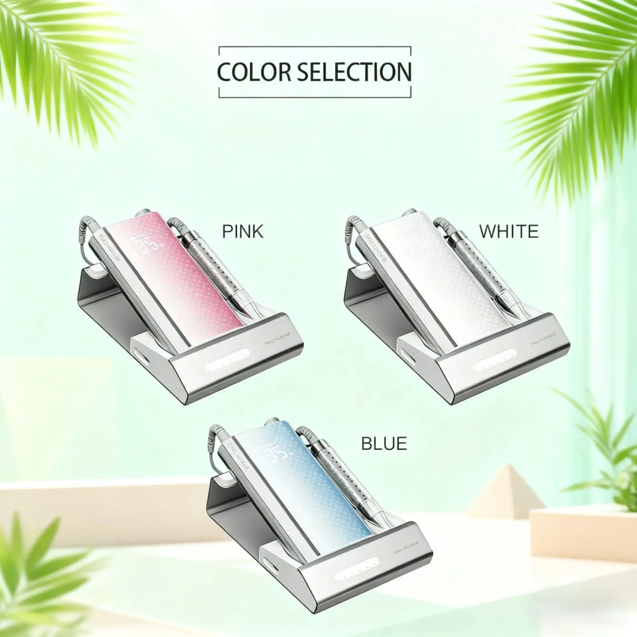 2025 New Style Fashion Rechargeable Portable Cordless Nail Drill Machine Acrylic Gel Polisher Brushless Motor for Nail Art Salon details