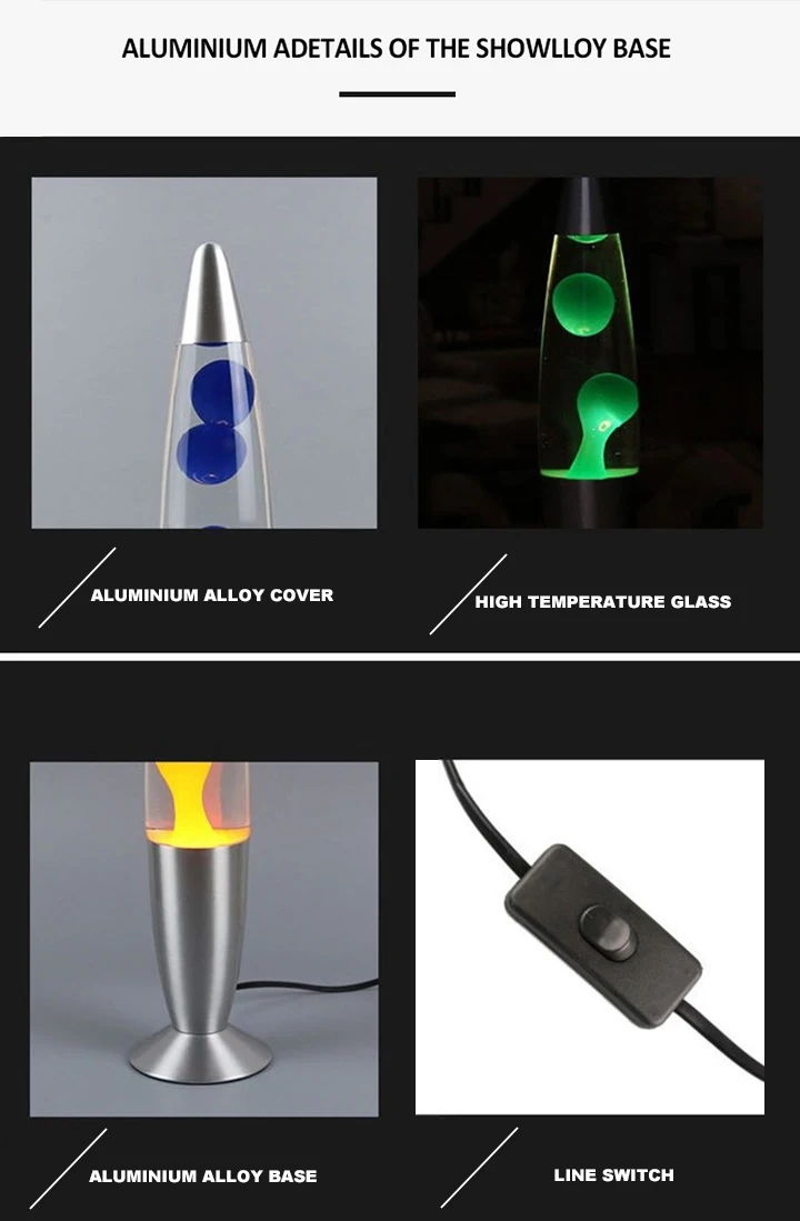 2021 Modern Design Large Bulb Lava Lamp With Led Usb Colorful And White